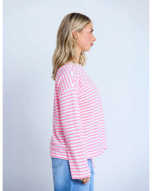 Drop Shoulder Tee - Electric Candy