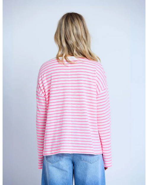 Drop Shoulder Tee - Electric Candy