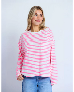 Drop Shoulder Tee - Electric Candy