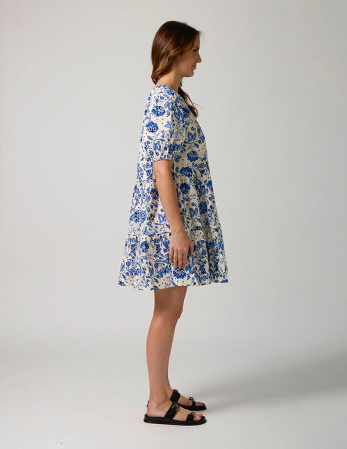 Olive Dress - Grecian Paisley