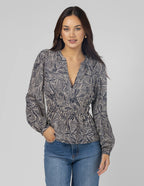 Ellen Blouse - Bow Tied Indigo