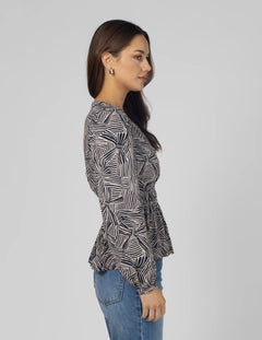 Ellen Blouse - Bow Tied Indigo