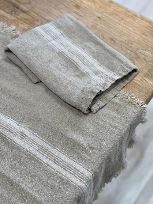 100% Stonewashed Linen Tea Towel