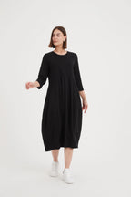 Ovoid Jersey Dress - Black
