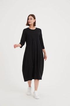 Ovoid Jersey Dress - Black