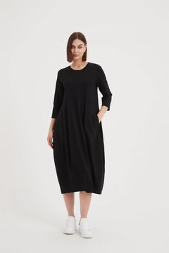 Ovoid Jersey Dress - Black