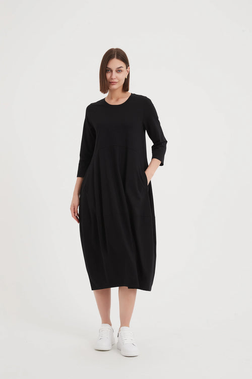 Ovoid Jersey Dress - Black