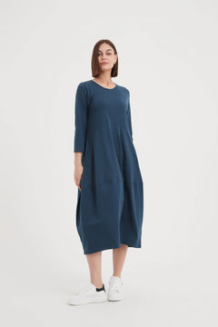 Ovoid Jersey Dress - Deep Teal