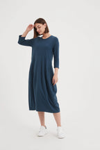 Ovoid Jersey Dress - Deep Teal