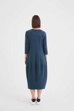 Ovoid Jersey Dress - Deep Teal