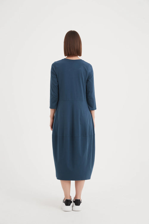 Ovoid Jersey Dress - Deep Teal