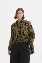 Elastic Front Hem Shirt