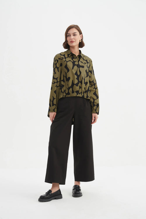 Elastic Front Hem Shirt