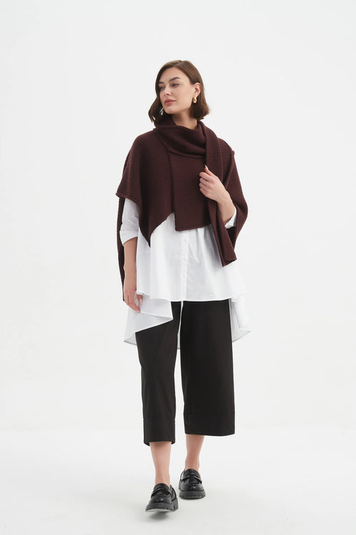 Asymmetric Wrap Knit