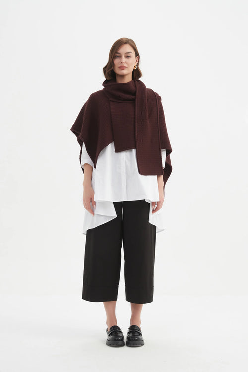 Asymmetric Wrap Knit