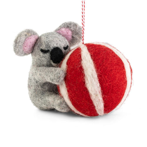Felt Decoration - Koala With Beach Ball
