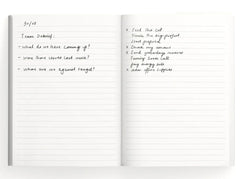 Things that I need to do Notebook