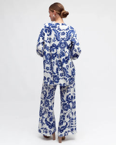 Baroque Pant - Blue/White