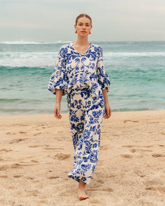 Baroque Pant - Blue/White