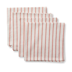 Carol Red Stripe Napkin Set 4