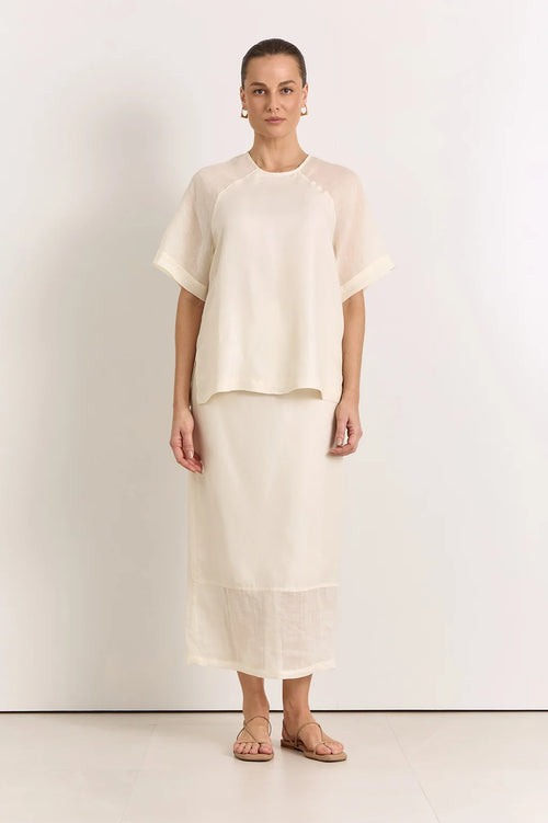 Dakota Raglan Sleeve Top - Cream