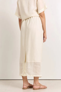 Reece Straight Midi Skirt - Cream