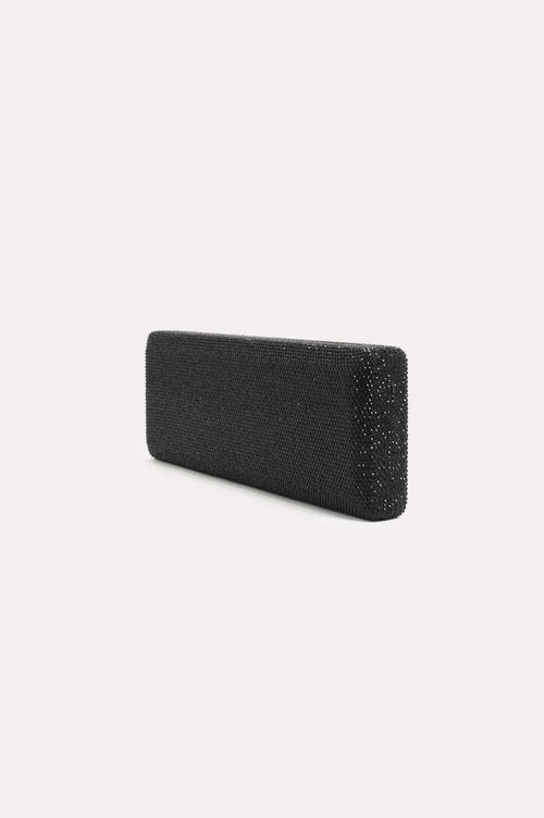 Rome Long Structured Clutch - Black