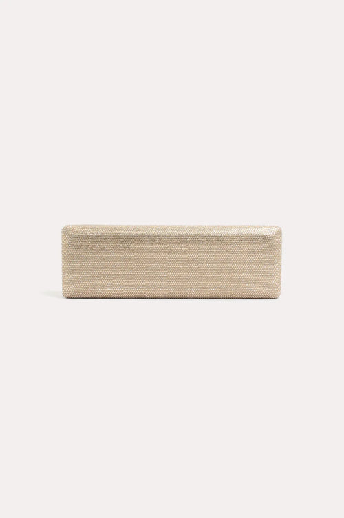 Rome Long Structured Clutch - Gold