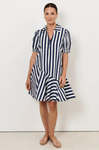 Asymmetric Drop Waist Dress