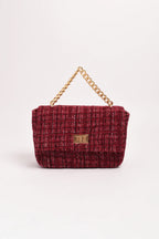 Esme Tweed Small Bag - Burgundy