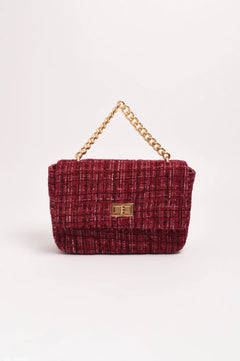 Esme Tweed Small Bag - Burgundy