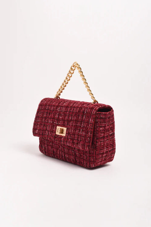 Esme Tweed Small Bag - Burgundy