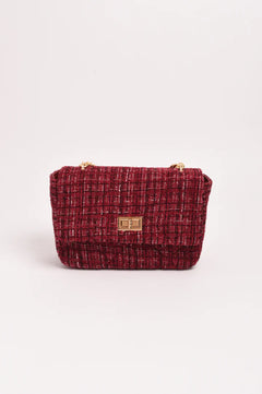 Esme Tweed Small Bag - Burgundy