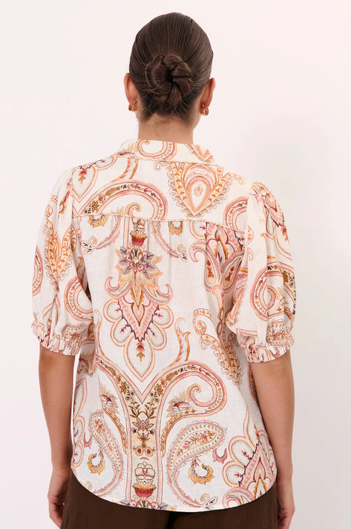 Lilian Linen Top - Short Sleeve