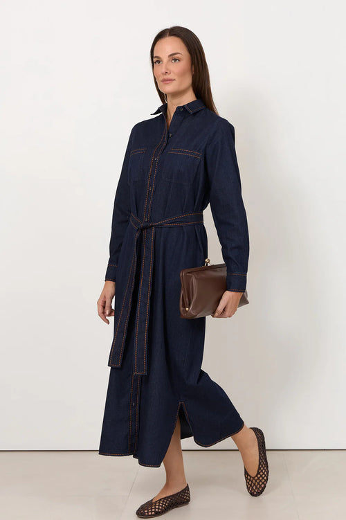Petrina Denim Shirt Dress