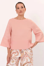 Phoenix Linen Top - Pink