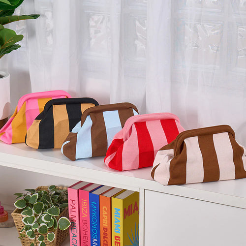 Dumpling Clutch - Pink/Red