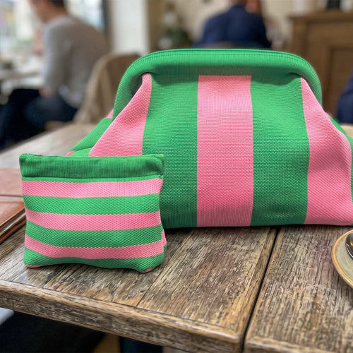 Dumpling Pouch - Pink/Green