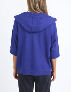 Beachy Zip Hoodie - Deep Blue