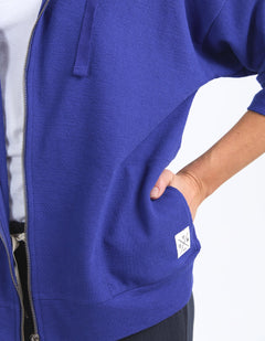 Beachy Zip Hoodie - Deep Blue