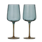 Blue/Amber Wine Glass - Set 2