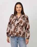 Bowie Blouse - Blush Hydrangea