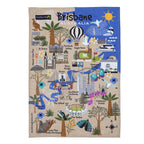 Brisbane Down Under Tea Towel