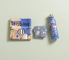 Brisbane Down Under Tea Towel