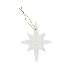 White Ceramic Star Decoration