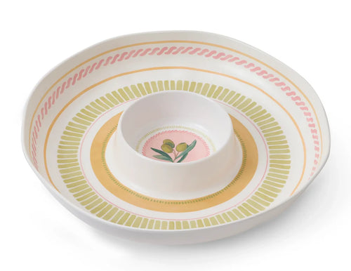 Fiesta Melamine Chip Dip Platter