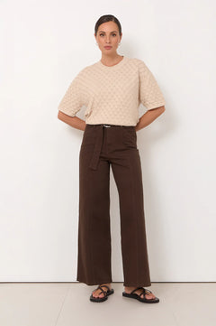 Adele Wide Leg Jeans - Chocolate