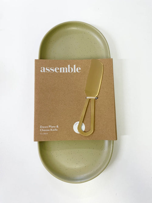 Dawn Plate & Cheese Knife Set