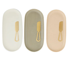 Dawn Plate & Cheese Knife Set