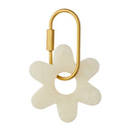 Kip Resin Flower Key Ring - Ivory